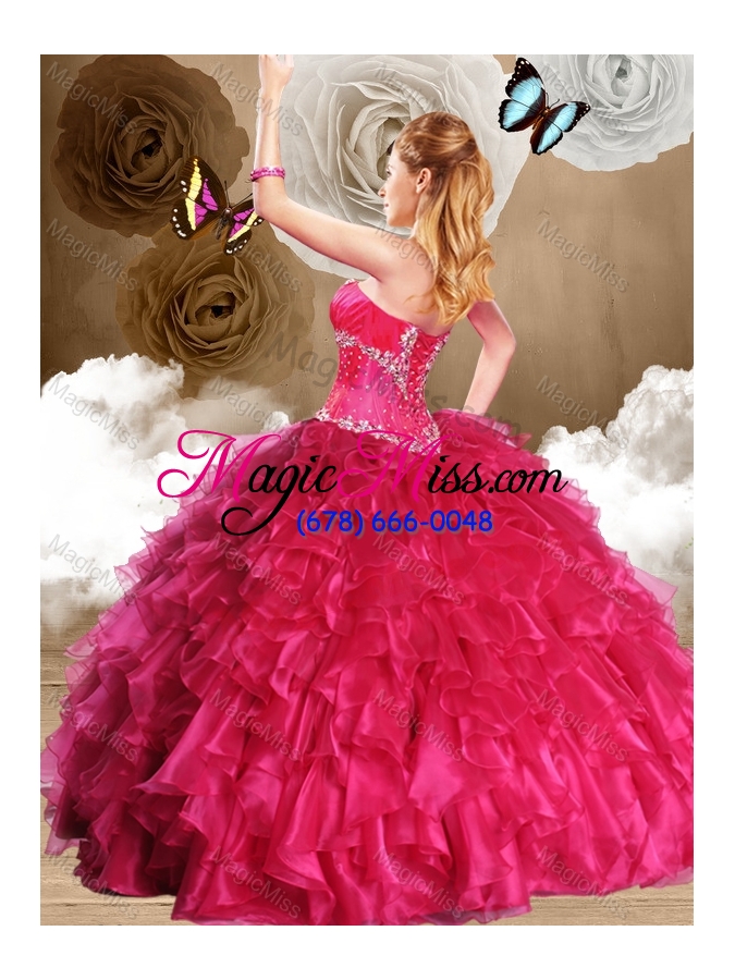 wholesale fashionable sweetheart sweet 16 dresses with beading and ruffles