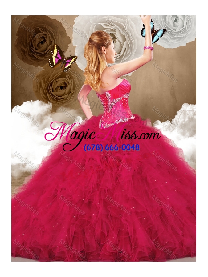 wholesale inexpensive sweetheart ball gown quinceanera gowns with ruffles