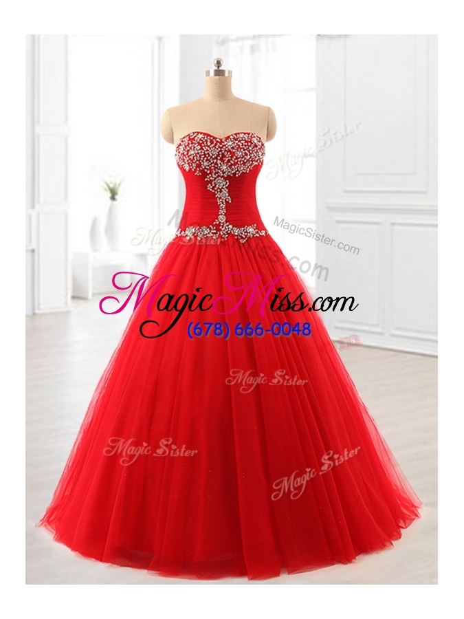 wholesale custom make a line beading tulle quinceanera dresses for 2016