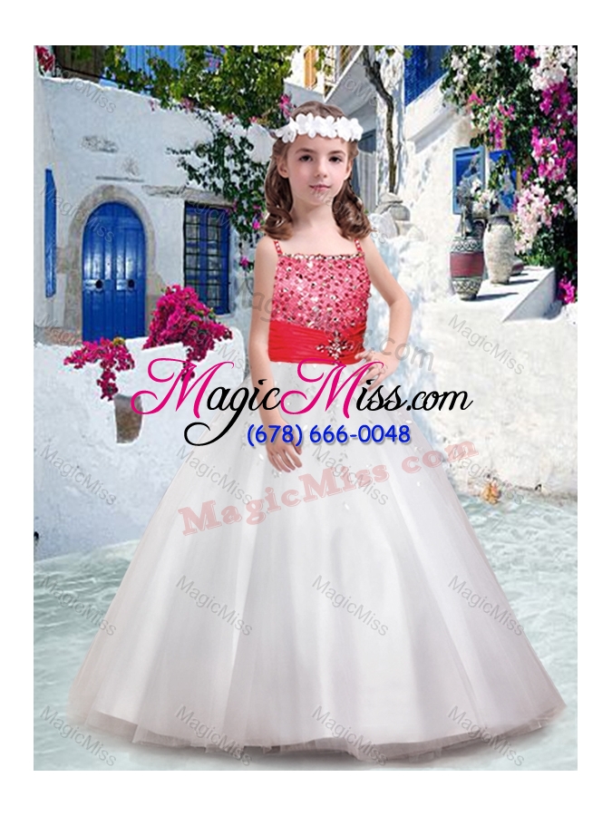 wholesale perfect spaghetti straps s fashionable little girl pageant dresses with appliques and beading