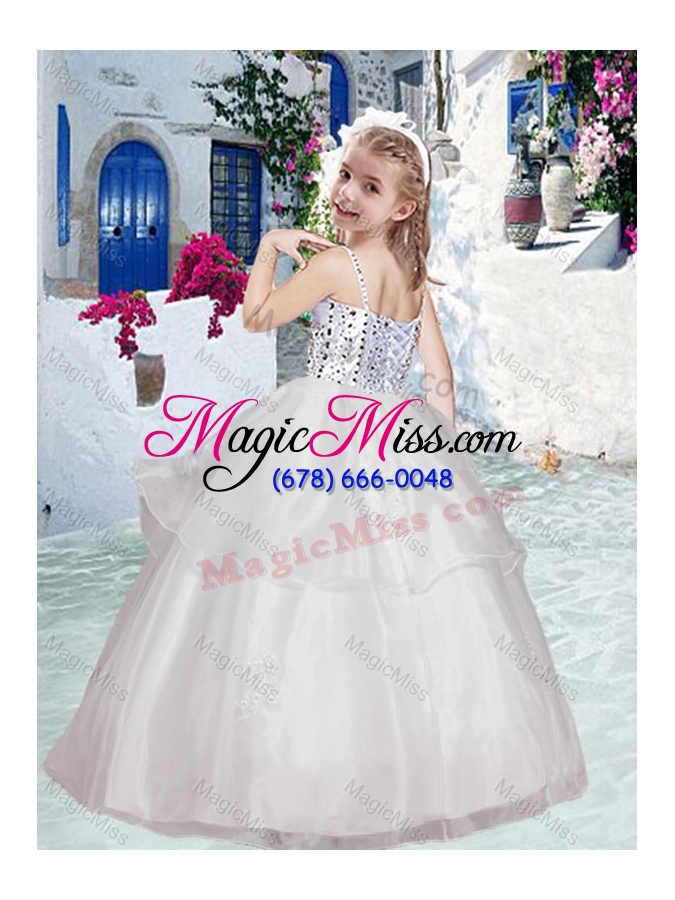 wholesale sweet ball gown fashionable little girl pageant dresses with appliques and beading