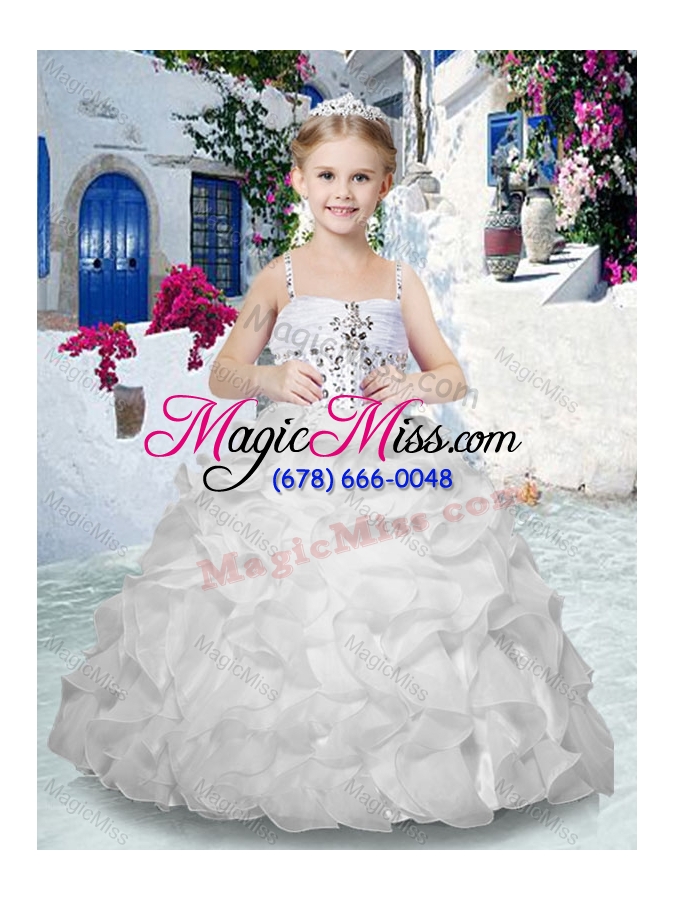 wholesale lovely spaghetti straps mini quinceanera dresses with beading and ruffles