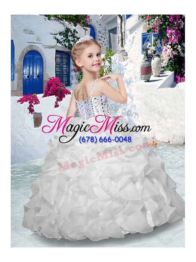 wholesale lovely spaghetti straps mini quinceanera dresses with beading and ruffles