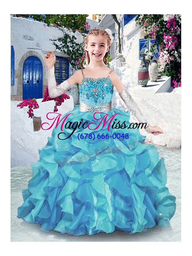 wholesale best spaghetti straps mini quinceanera dresses with appliques and ruffles