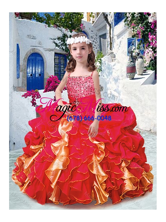 wholesale luxurious spaghetti straps mini quinceanera dresses with beading and ruffles