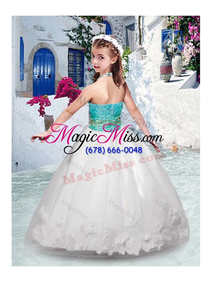 wholesale elegant halter top mini quinceanera dresses with appliques and beading