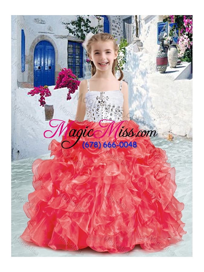 wholesale perfect spaghetti straps mini quinceanera dresses with beading and ruffles