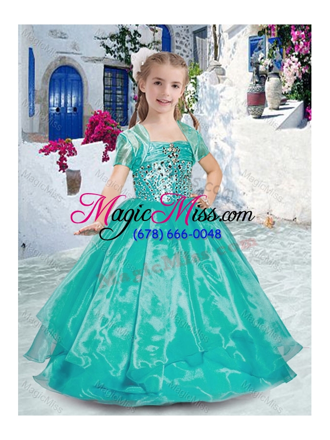 wholesale perfect spaghetti straps ball gown mini quinceanera dresses with beading