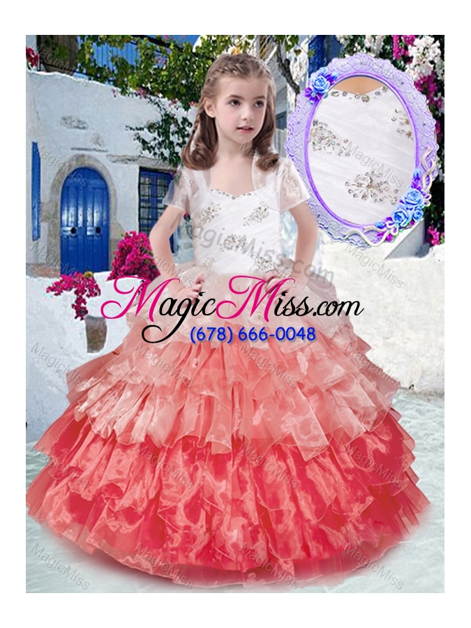 wholesale luxurious straps ball gown mini quinceanera dresses with ruffled layers