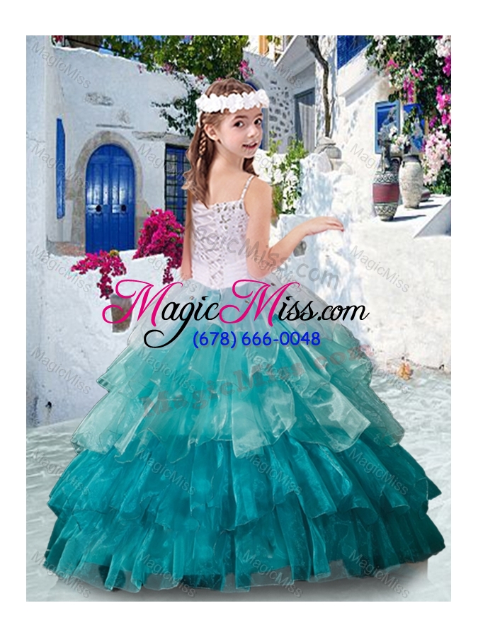 wholesale customized straps mini quinceanera dresses with ruffled layers and appliques