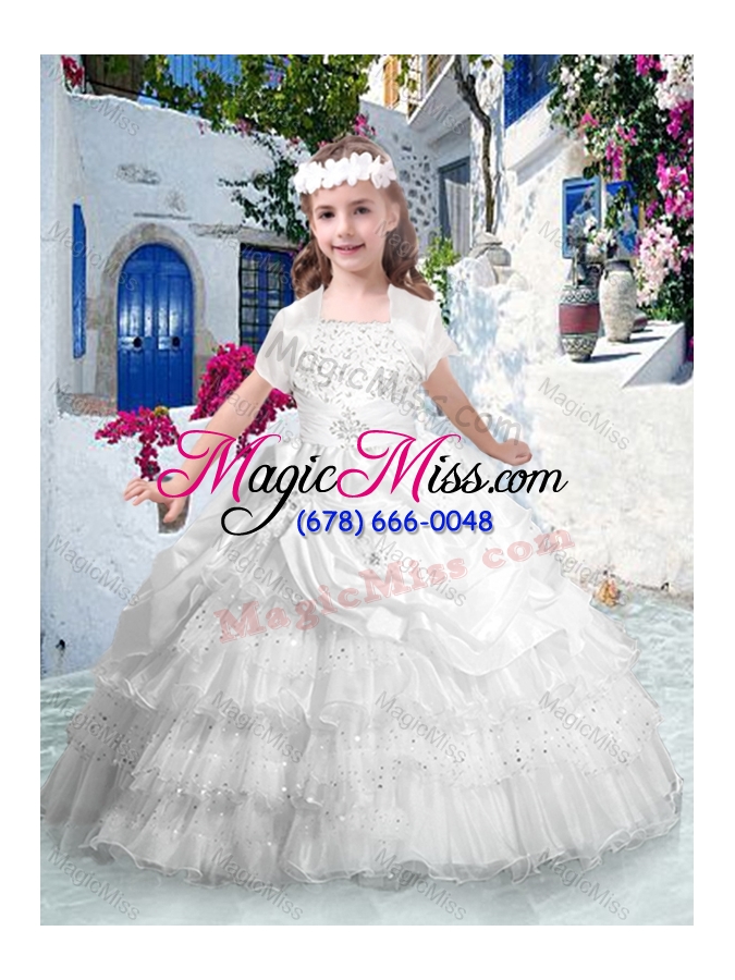 wholesale classical ball gown mini quinceanera dresses with ruffled layers and beading