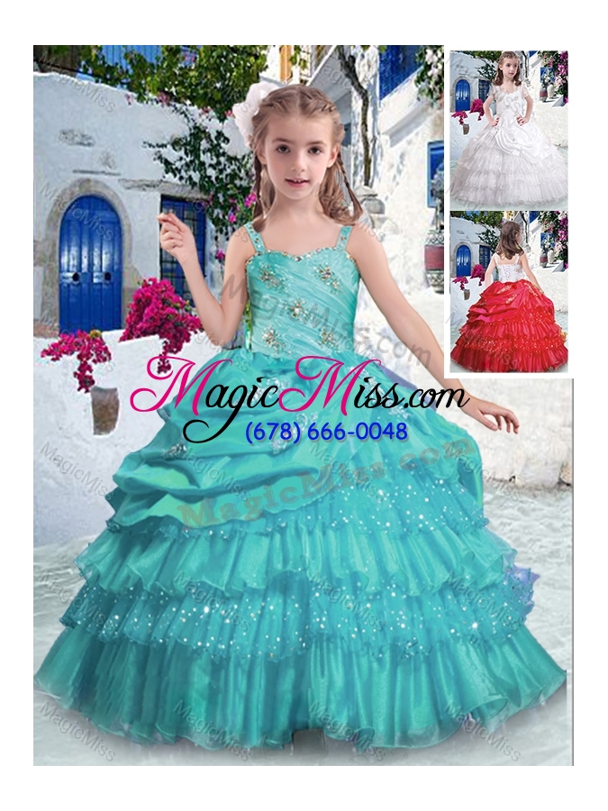 wholesale gorgeous straps mini quinceanera dresses with ruffled layers and beading