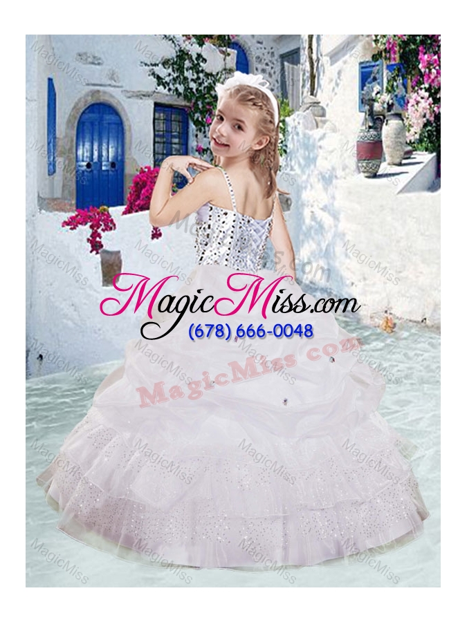 wholesale romantic spaghetti straps mini quinceanera dresses with beading and bubles
