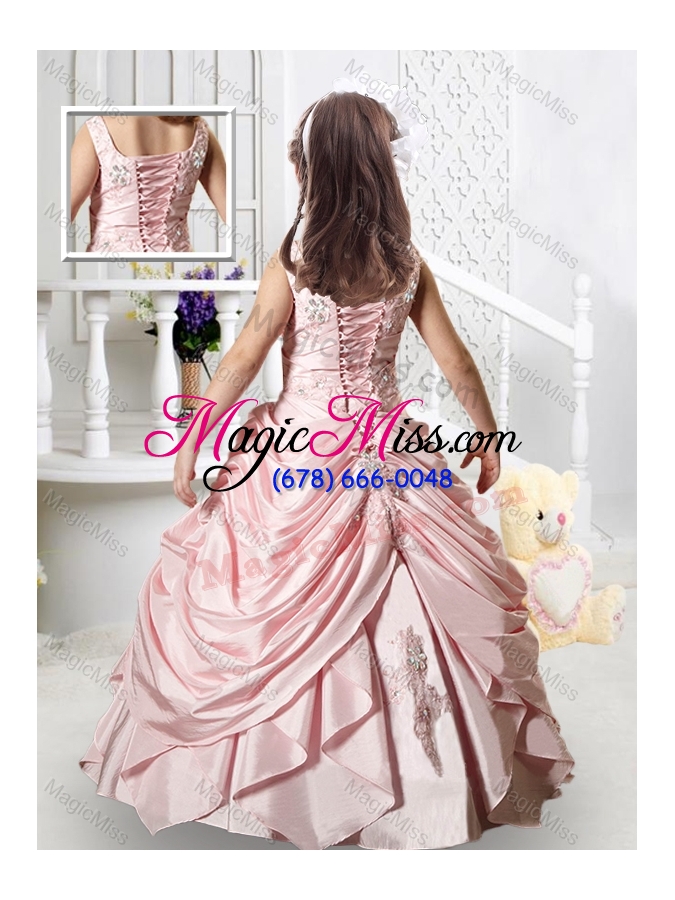 wholesale pretty v neck appliques mini quinceanera dresses in baby pink