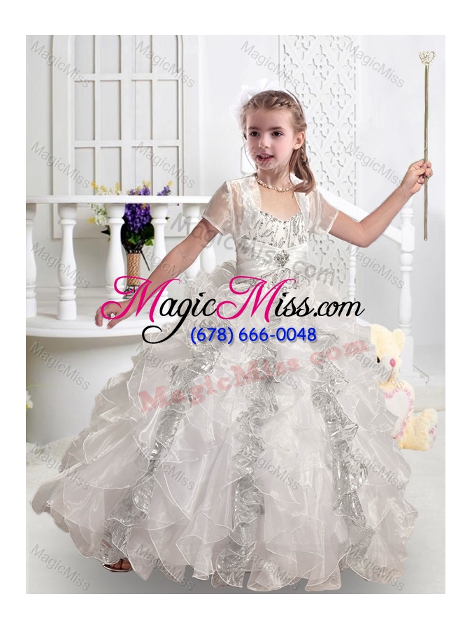 wholesale new arrivals straps ball gown mini quinceanera dresses with beading and ruffles