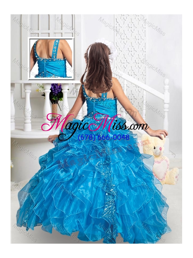 wholesale new arrivals straps ball gown mini quinceanera dresses with beading and ruffles