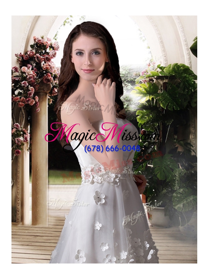 wholesale 2016 empire strapless high low wedding dresses with appliques