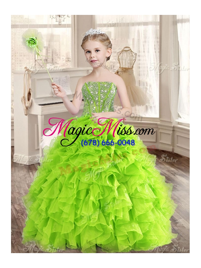 wholesale visible boning yellow green quinceanera gown and sequined short  dama dresses and beaded and ruffled mini quinceanera dress
