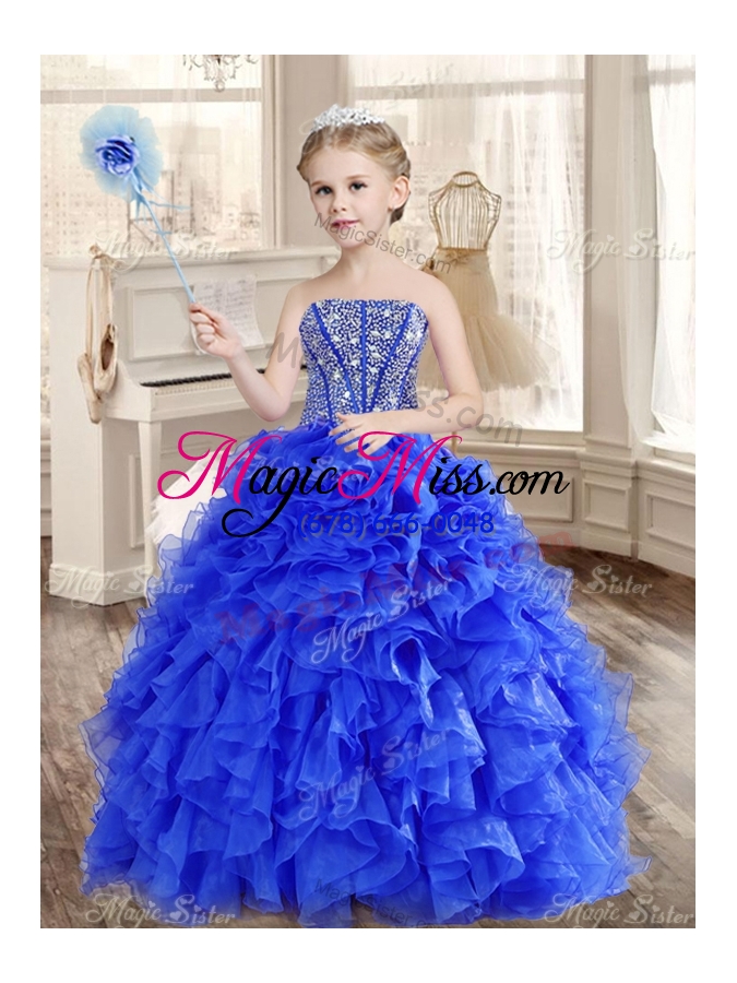wholesale big puffy beaded blue quinceanera dress and sequined short  dama dresses ruffled mini quinceanera dress