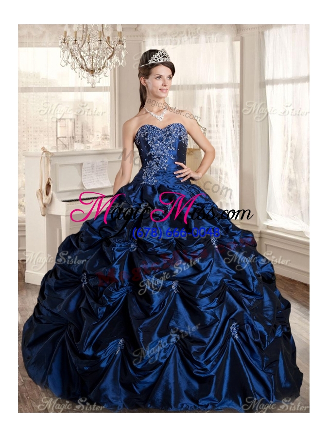 wholesale customized taffeta bubles and beaded sweet 16 dress and short baby blue dama dresses