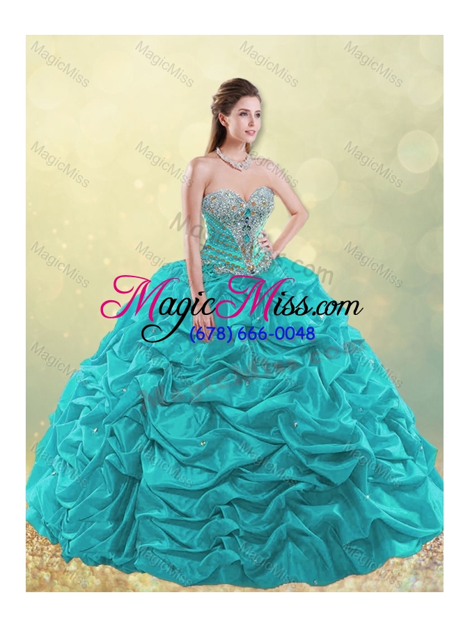 wholesale gorgeous really puffy beaded and bubble quinceanera dress in taffeta