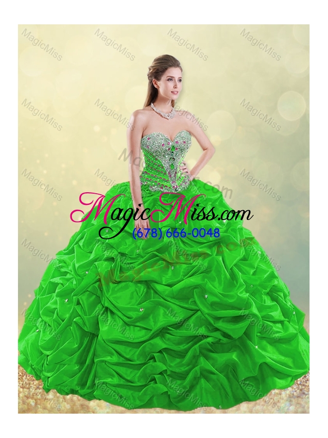 wholesale gorgeous really puffy beaded and bubble quinceanera dress in taffeta