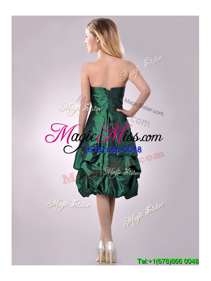 wholesale classical taffeta strapless bubble dama dress in dark green