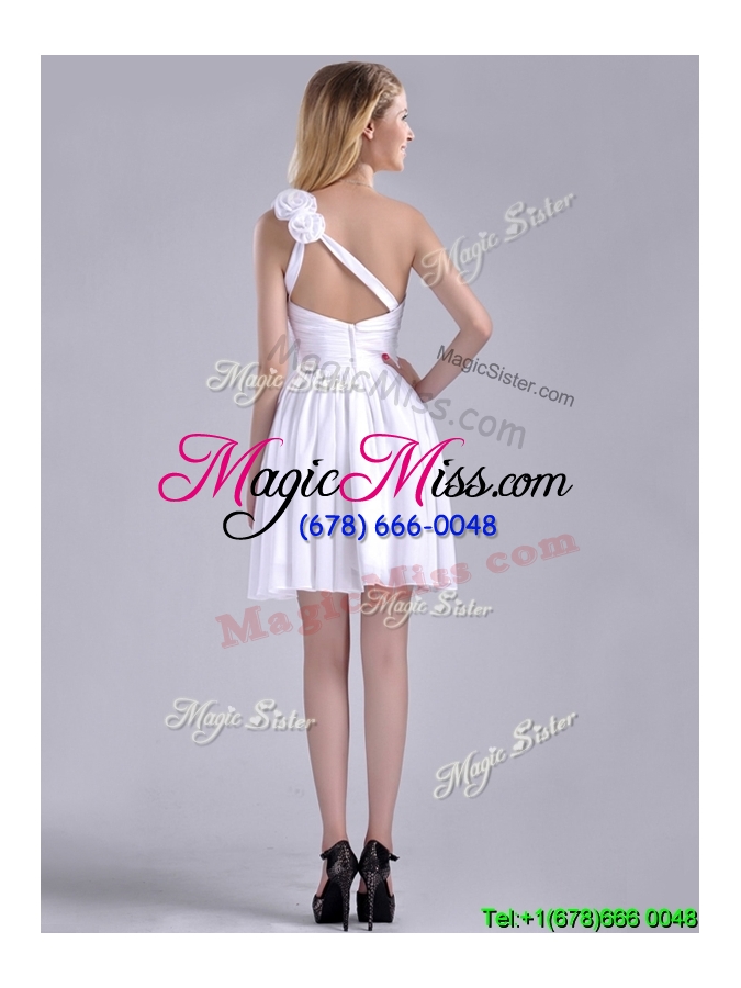 wholesale classical criss cross white dama dress with hand crafted flowers