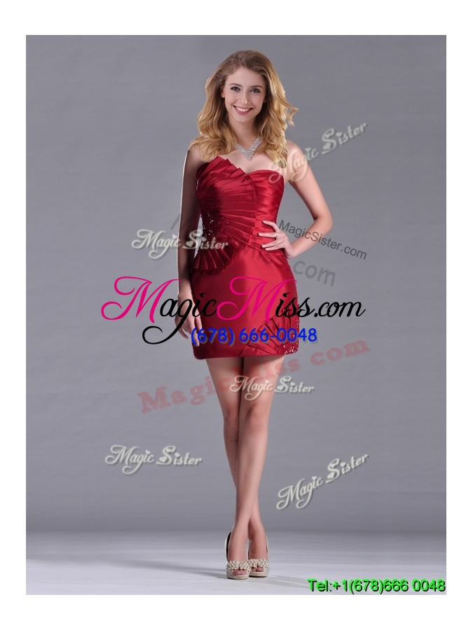 wholesale best selling column wine red dama dress with asymmetrical neckline