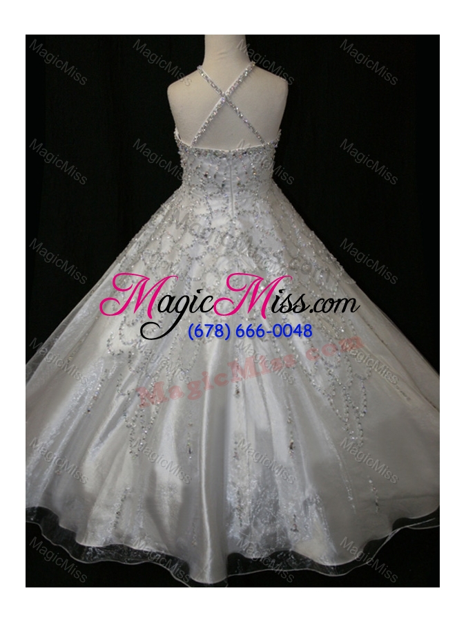 wholesale elegant a line beaded decorated halter top and bodice mini quinceanera dress