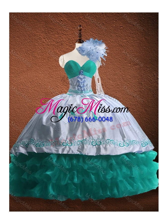 wholesale new arrivals ruffled layers and patterned red custom make quinceanera dress in organza and taffeta