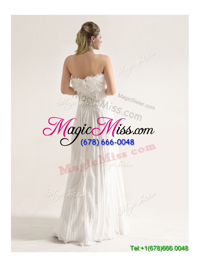 wholesale 2016 elegant empire strapless wedding dresses with ruffles