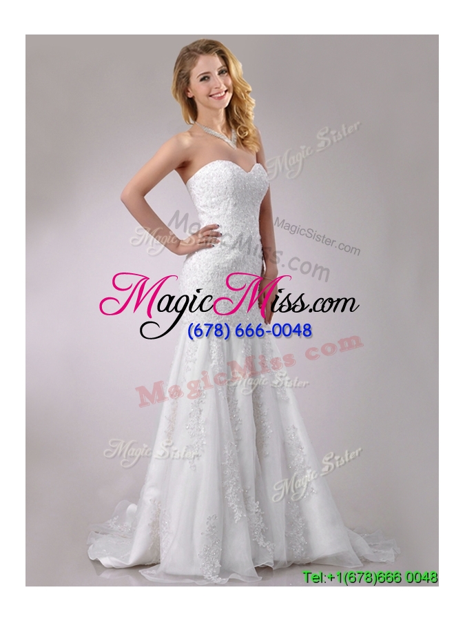 wholesale popular mermaid wedding dresses with beading and appliques