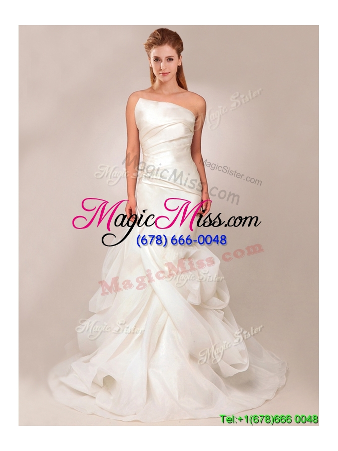 wholesale perfect mermaid asymmetrical wedding dresses with ruffles layers