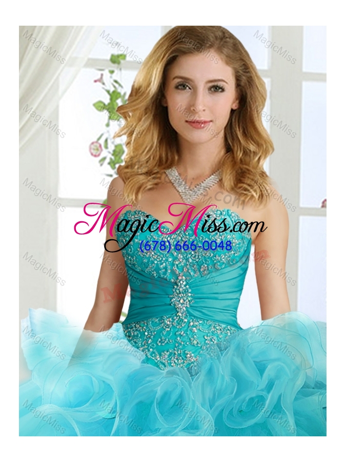 wholesale elegant big puffy rolling flowers detachable quinceanera gowns with beading and appliques
