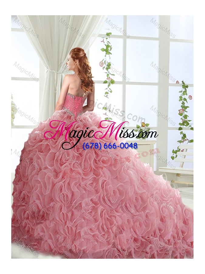 wholesale romantic rolling flowers really puffy unique quinceanera dresses in with beading