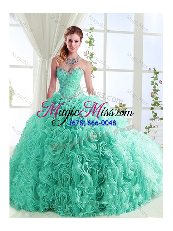 wholesale romantic rolling flowers really puffy unique quinceanera dresses in with beading
