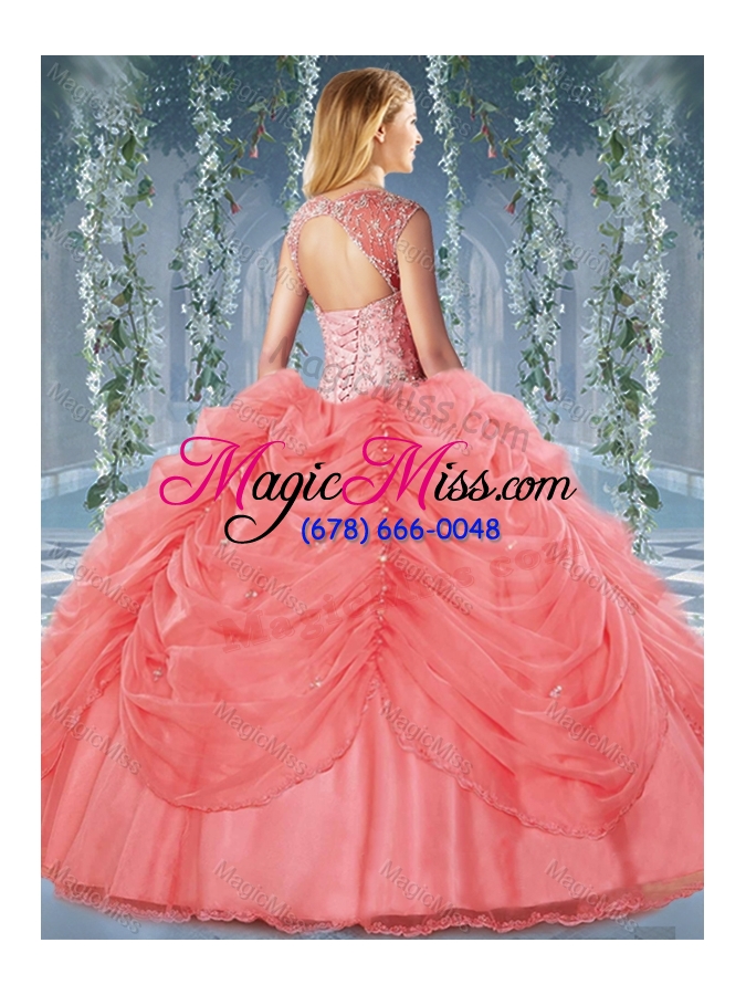 wholesale classical beaded and bubble big puffy vestidos de  quinceanera in orange red
