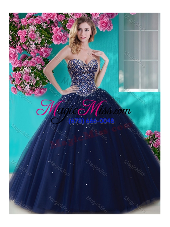 wholesale artistic big puffy tulle sweet 16 dress with beading  and rhinestone