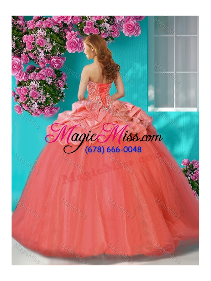 wholesale lovely beaded and ruffled big puffy quinceanera dress with halter top