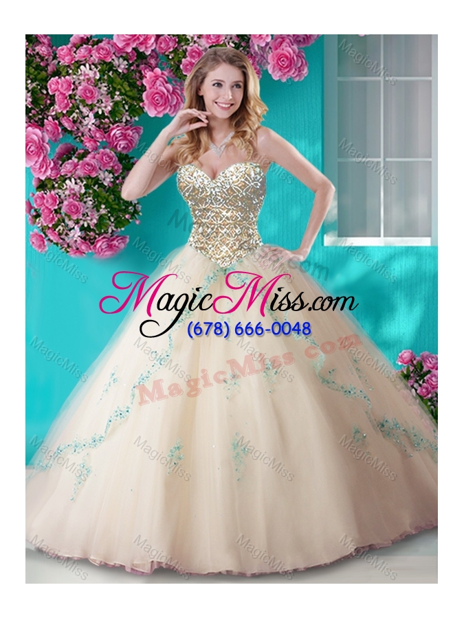 wholesale exquisite applique and rhinestoned big puffy quinceanera dress in red