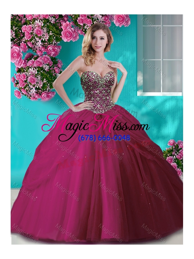 wholesale gorgeous beaded and rhinestoned big puffy quinceanera dress in blue