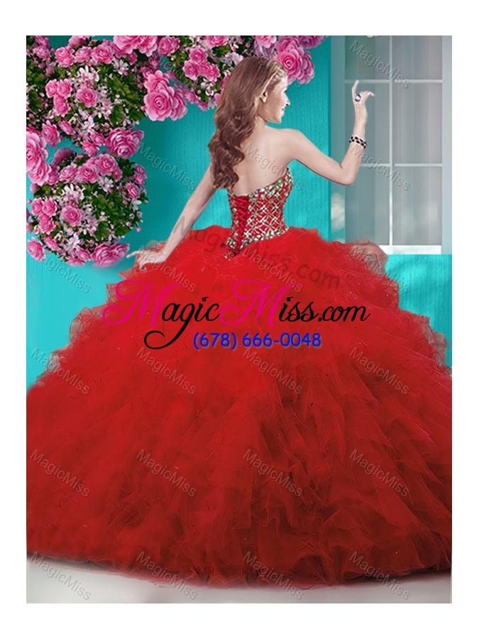wholesale classical gold really puffy quinceanera dress with beading and ruffles