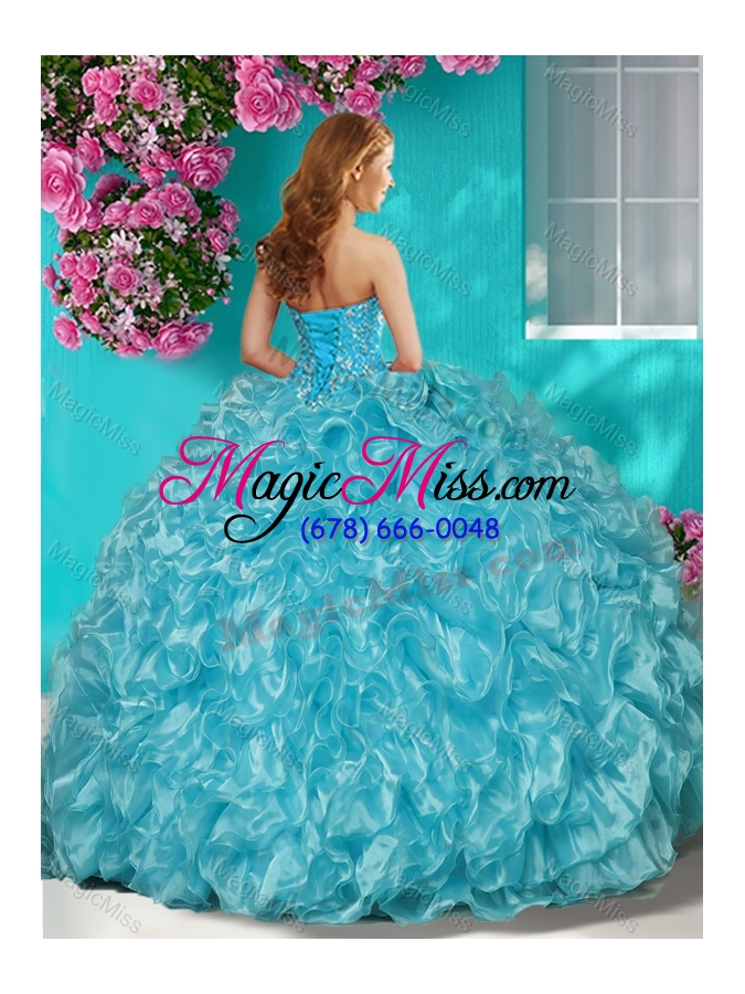 wholesale sophisticated halter top puffy skirt quinceanera dress in beading and ruffles