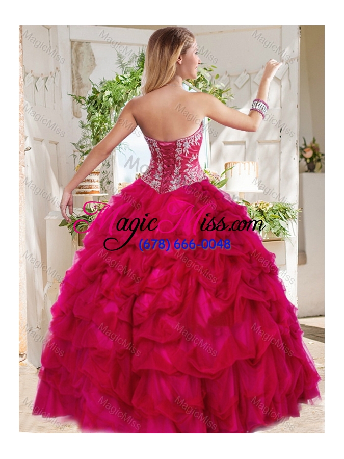 wholesale exclusive blue big puffy sweet fifteen dresses with beading and pick ups