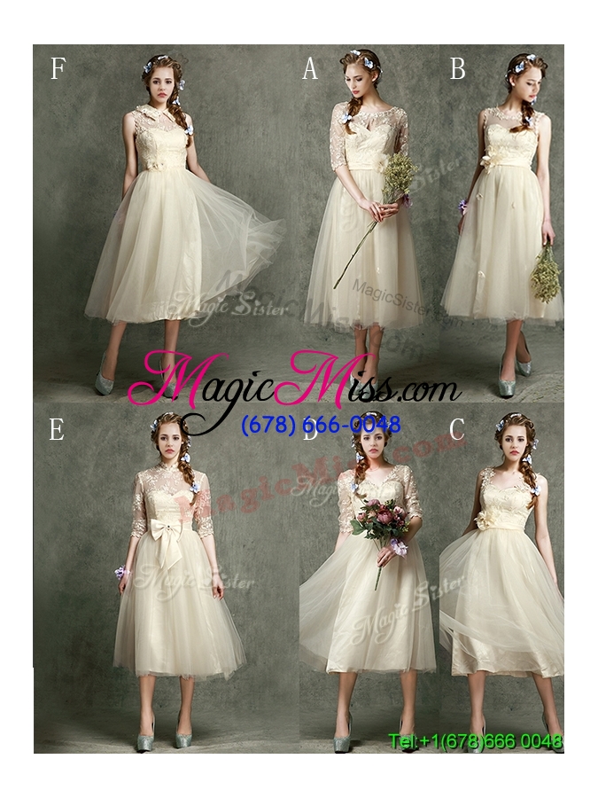 wholesale see through scoop half sleeves dama dress with hand made flowers and lace