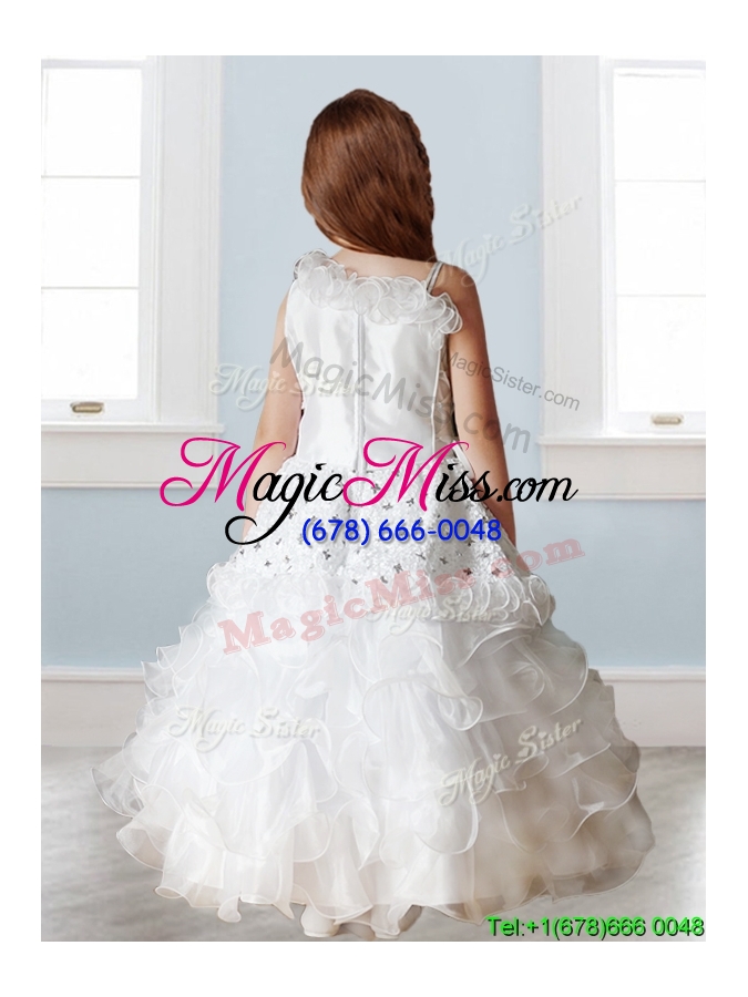 wholesale fashionable asymmetrical neckline mini quinceanera dress with beading and ruffles