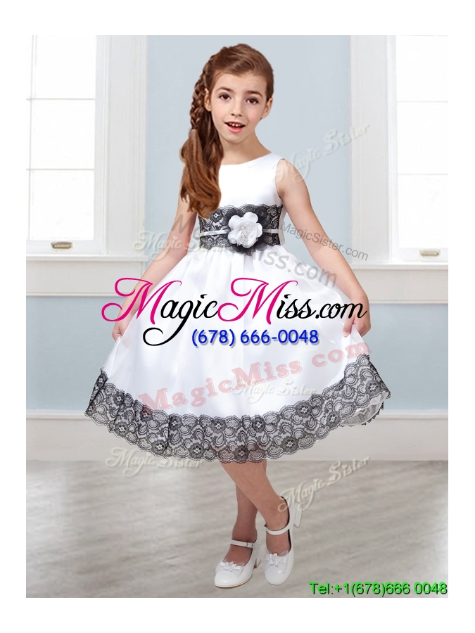wholesale popular scoop white mini quinceanera dress with hand made flowers and  lace