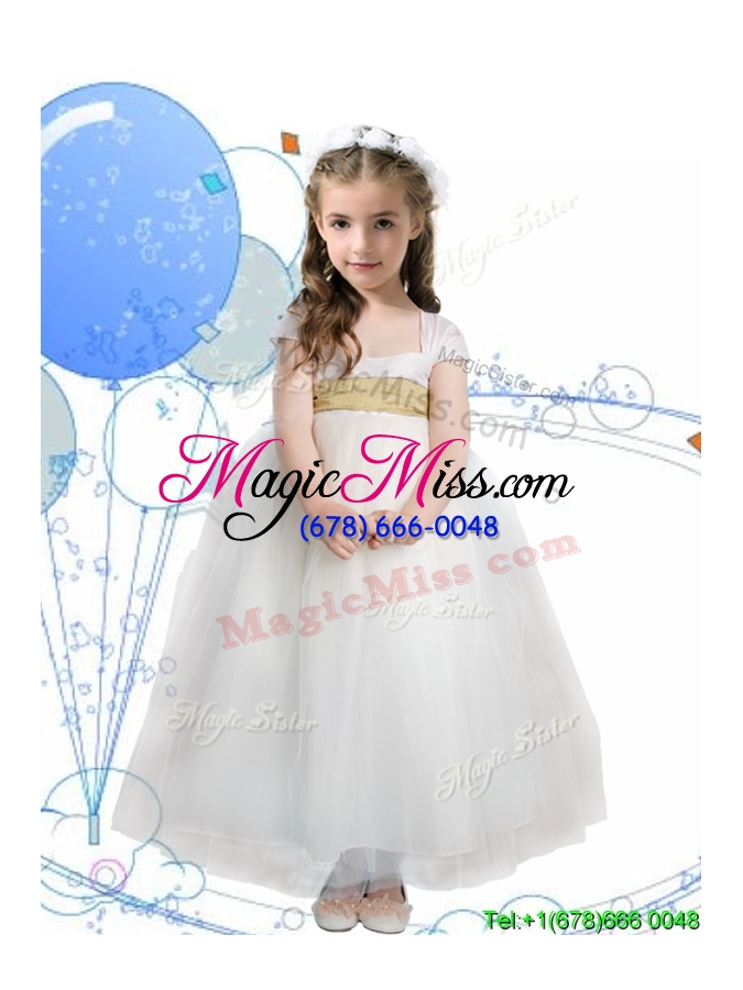 wholesale new arrivals square cap sleeves mini quinceanera dress with sashes
