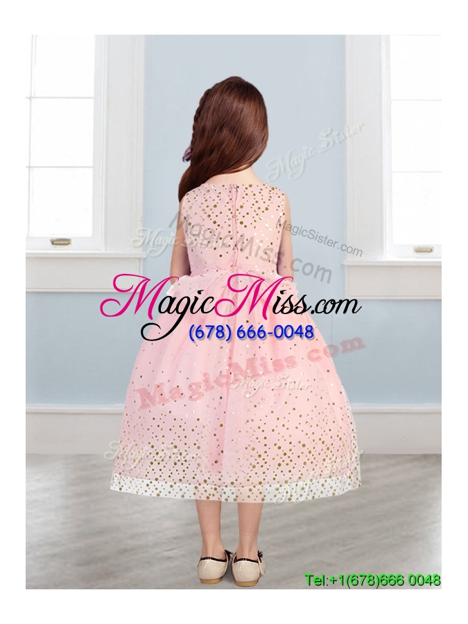 wholesale beautiful scoop mini quinceanera dress with hand made flowers and sequins